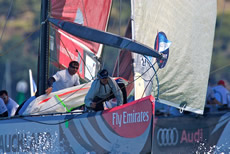 TeamOrigin v Artemis, Louis Vuitton Trophy Auckland.  Photo © Ian Roman/TeamOrigin